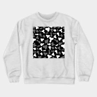 Black Grey White Dairy Cow Print Pattern Crewneck Sweatshirt